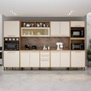 Ver imagem 1 de Cozinha Completa Modulada 6 Peças 12 Portas 2 Gavetas Salvador Bege/Cinamomo/Off White