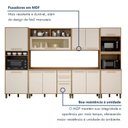 Ver mais imagens de Cozinha Completa Modulada 6 Peças 12 Portas 2 Gavetas Salvador Bege/Cinamomo/Off White