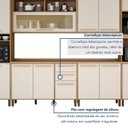 Ver imagem 7 de Cozinha Completa Modulada 6 Peças 12 Portas 2 Gavetas Salvador Bege/Cinamomo/Off White