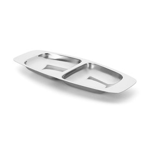 Petisqueira Pop 2 Divisórias Aço Inox 22,5 Cm Multiuso Forma