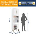 Ver imagem 3 de Paneleiro Torre Quente 3 Portas 1 Gaveta com Fruteira Lorena