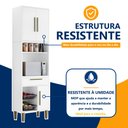 Ver imagem 7 de Paneleiro Torre Quente 3 Portas 1 Gaveta com Fruteira Lorena