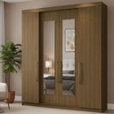 Ver imagem 1 de Guarda Roupa Casal 4 Portas 4 Gavetas Berlim com Espelho