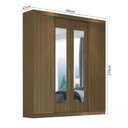 Ver imagem 4 de Guarda Roupa Casal 4 Portas 4 Gavetas Berlim com Espelho