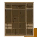 Ver imagem 5 de Guarda Roupa Casal 4 Portas 4 Gavetas Berlim com Espelho