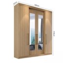 Ver imagem 4 de Guarda Roupa Casal 4 Portas 4 Gavetas Berlim com Espelho