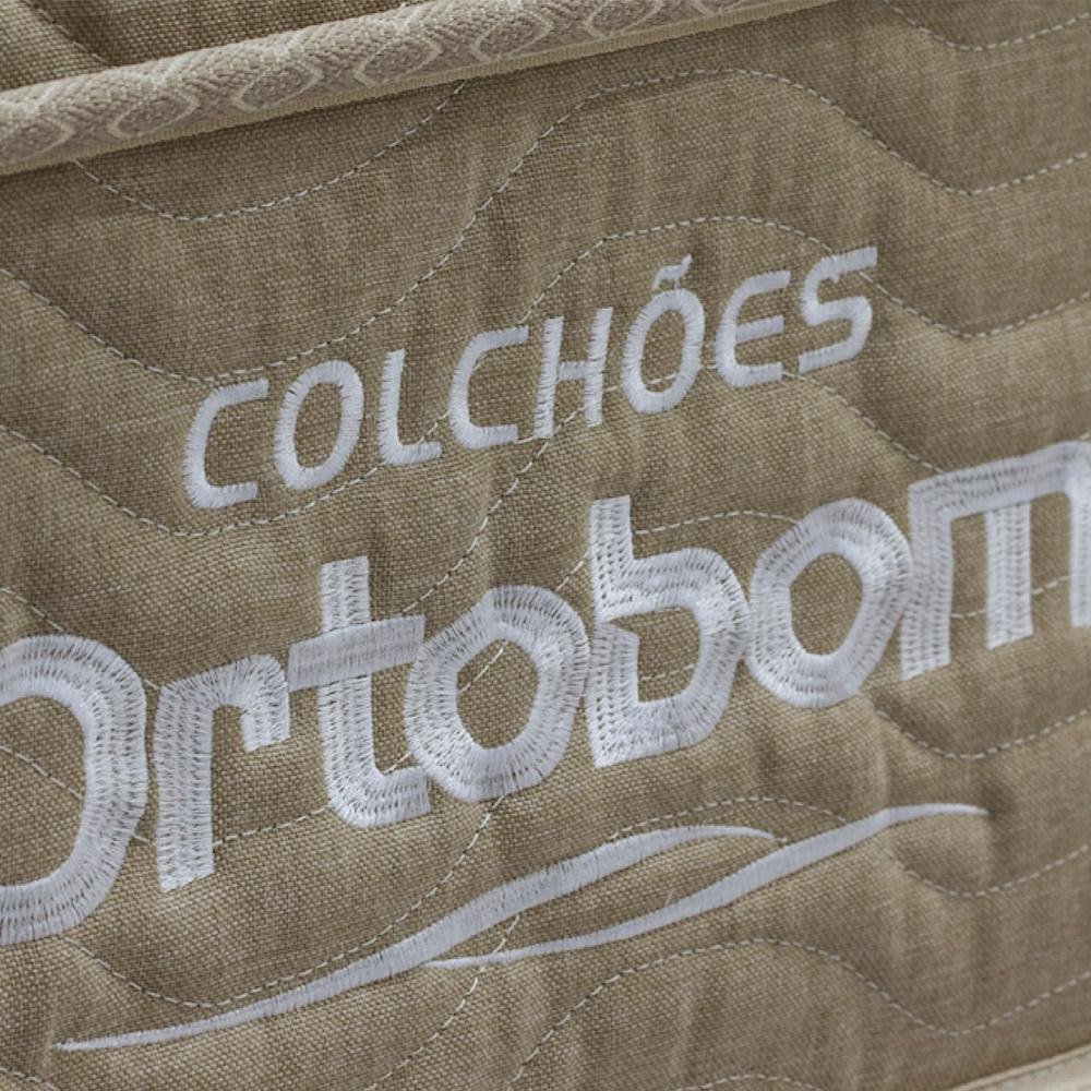 Colchão King Ortobom Super Viscomemory Espuma Viscoelástica Bege e Branco 193x203x28 - 2