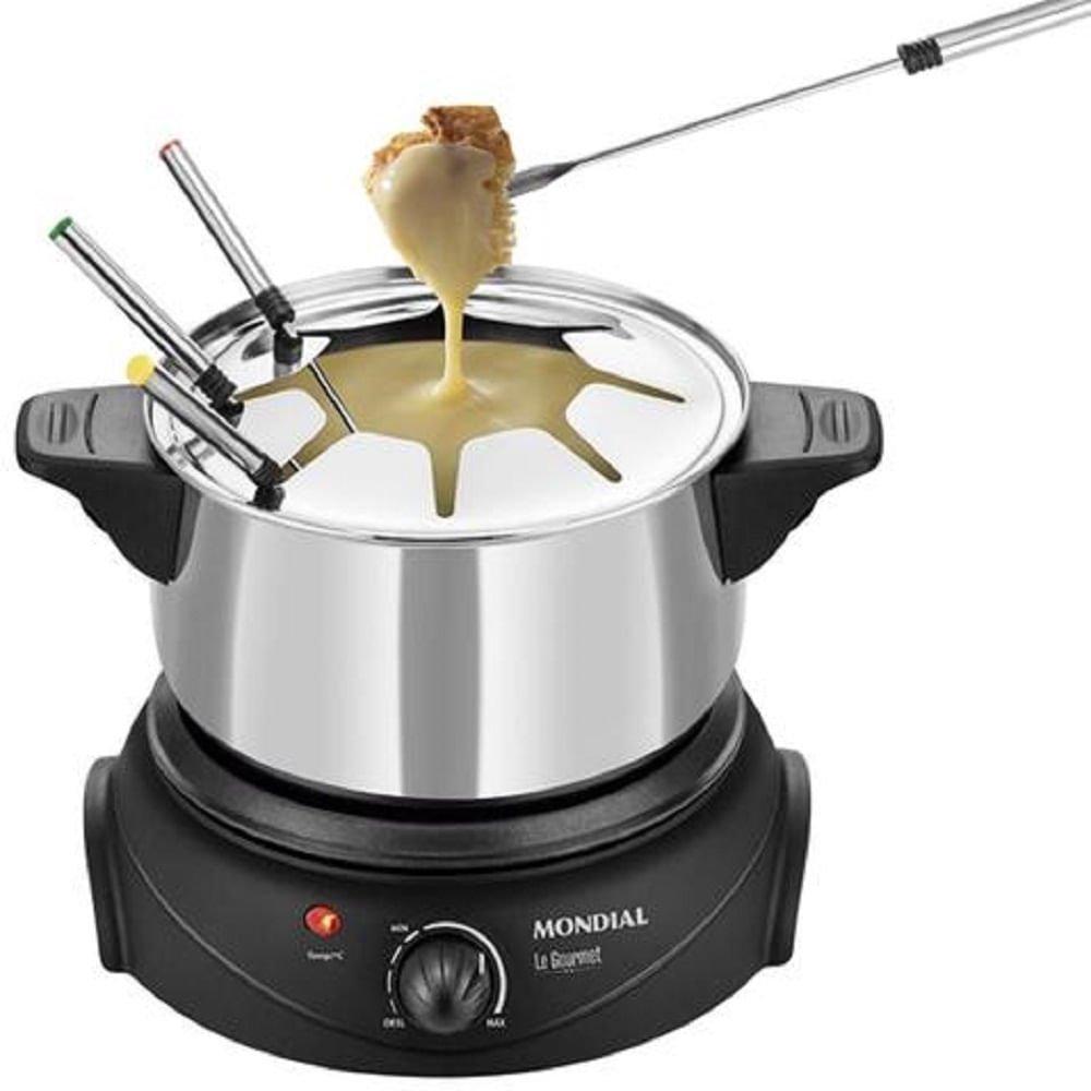 Panela Elétrica Fondue Mondial Le Gourmet Ii Preta e Prata Fd-02 - 220 Volts - 3