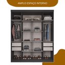 Ver imagem 3 de Guarda Roupa Casal 4 Portas 4 Gavetas Berlim com Espelho