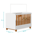 Ver imagem 7 de Quarto de Bebe Berço Americano + Comoda Infantil Apolo Branco Savana