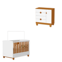 Ver imagem 1 de Quarto de Bebe Berço Americano + Comoda Infantil Apolo Branco Savana