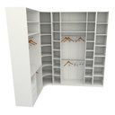 Ver imagem 4 de Kit Closet Mdf Armário Colmeia Cabideiro M38 Loja Roupa - Branco