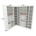 Ver imagem 1 de Kit Closet Mdf Armário Colmeia Cabideiro M38 Loja Roupa - Branco