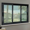 Ver imagem 2 de Janela Alumínio Elite 3 Folhas Moveis 1/3 120 x 200 V.Liso Preto Brimak