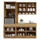Ver imagem 4 de Cozinha Completa Modulada 3 Peças 8 Portas 2 Gavetas com Rodapé 100% MDF Simone Mendes