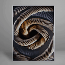 Ver imagem 1 de Quadro Decorativo Abstract Rope Sisal Relevo
