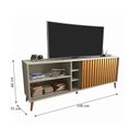 Ver imagem 3 de Rack Minimalista Bacada Sala para Tv até 50 Polegadas com Porta Deslizante Luara 160x60cm