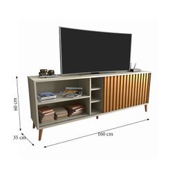 Rack Minimalista Bacada Sala para Tv até 50 Polegadas com Porta Deslizante Luara 160x60cm - 3