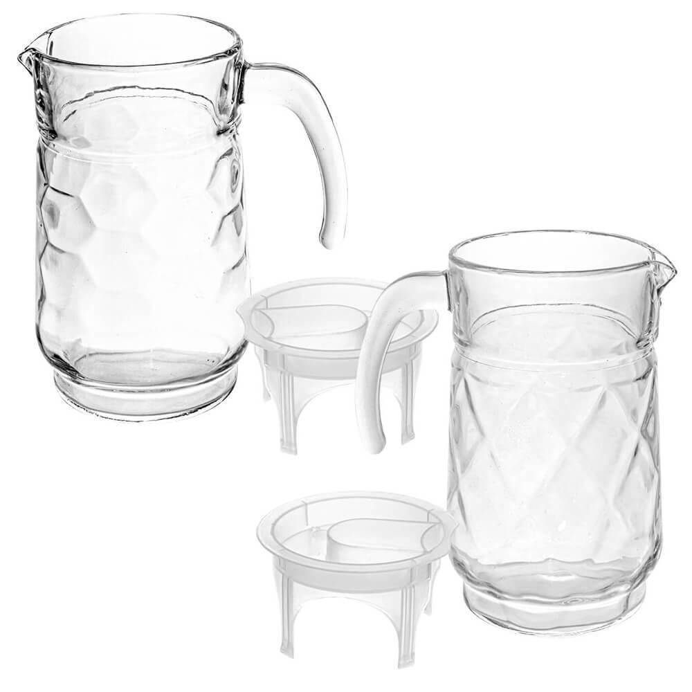 Kit de Copos e Jarra Transparente 5 peças - Casambiente Losangos - 2
