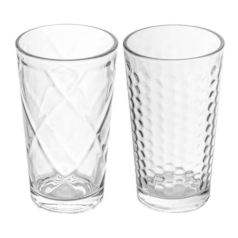 Kit de Copos e Jarra Transparente 5 peças - Casambiente Losangos - 3