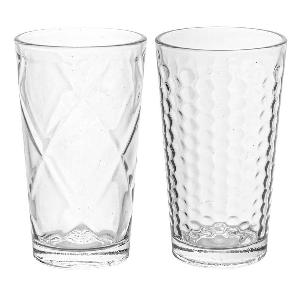 Kit de Copos e Jarra Transparente 5 peças - Casambiente Losangos - 4