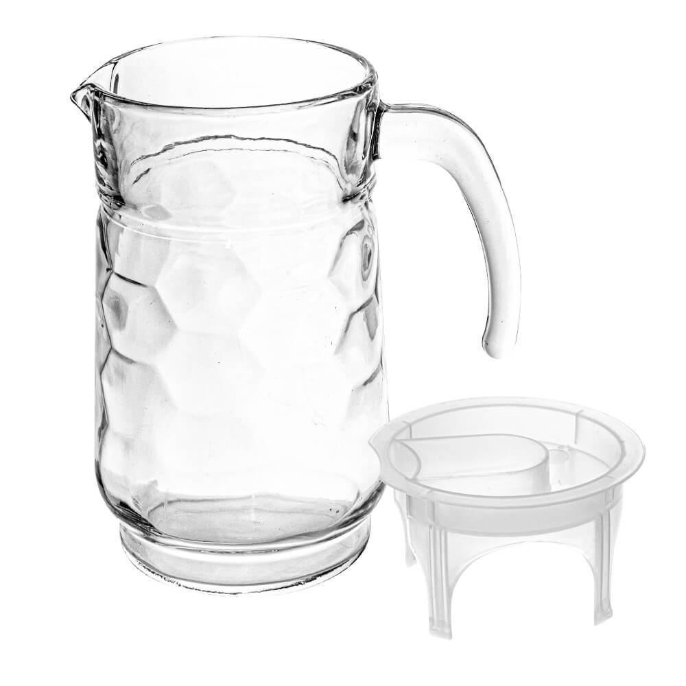 Kit de Copos e Jarra Transparente 5 peças - Casambiente Losangos - 14