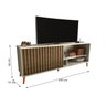 Rack para Tv até 50 Polegadas com Porta Deslizante Luara 160x60cm - 3