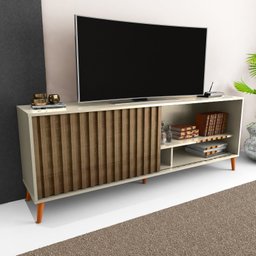 Rack para Tv até 50 Polegadas com Porta Deslizante Luara 160x60cm - 1