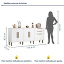 Ver imagem 3 de Balcão 5 Portas 2 Gavetas Lorena