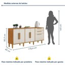 Ver imagem 4 de Balcão 5 Portas 2 Gavetas Lorena