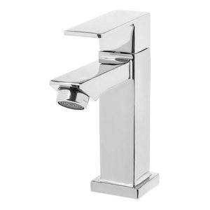 Torneira Banheiro Lavabo Pia Cuba Luxo Cromada 1/4 de Volta- Fino Inox
