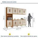 Ver imagem 4 de Cozinha Completa Modulada 5 Peças 15 Portas 2 Gavetas Lorena