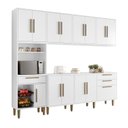 Ver imagem 3 de Cozinha Completa Modulada 5 Peças 14 Portas 2 Gavetas com Fruteira Lorena