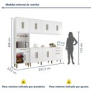 Ver imagem 4 de Cozinha Completa Modulada 5 Peças 14 Portas 2 Gavetas com Fruteira Lorena