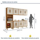 Ver imagem 4 de Cozinha Completa Modulada 5 Peças 14 Portas 2 Gavetas com Fruteira Lorena