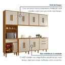 Ver imagem 7 de Cozinha Completa Modulada 5 Peças 14 Portas 2 Gavetas com Fruteira Lorena