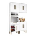Ver imagem 2 de Cozinha Completa Modulada 3 Peças 7 Portas 1 Gaveta com Fruteira Lorena