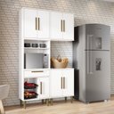 Ver imagem 1 de Cozinha Completa Modulada 3 Peças 7 Portas 1 Gaveta com Fruteira Lorena