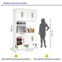 Ver mais imagens de Cozinha Completa Modulada 3 Peças 7 Portas 1 Gaveta com Fruteira Lorena