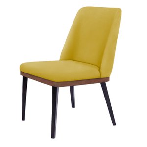 Cadeira de Jantar Londres Suede Amarelo - Dominic Decor