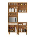 Ver imagem 2 de Cozinha Completa Modulada 3 Peças 7 Portas 1 Gaveta com Fruteira Lorena