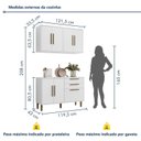 Ver imagem 4 de Cozinha Completa Modulada 3 Peças 7 Portas 2 Gavetas Lorena