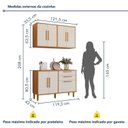 Ver imagem 4 de Cozinha Completa Modulada 3 Peças 7 Portas 2 Gavetas Lorena