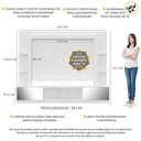 Ver imagem 6 de Estante Com Suporte Tv 65" Portas C/ Espelho Oslo Multimóveis V3382 Branco/Lacca Fumê