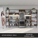 Ver imagem 7 de Armário De Cozinha Completa 325cm Rustic/cinza Emilly Madesa
