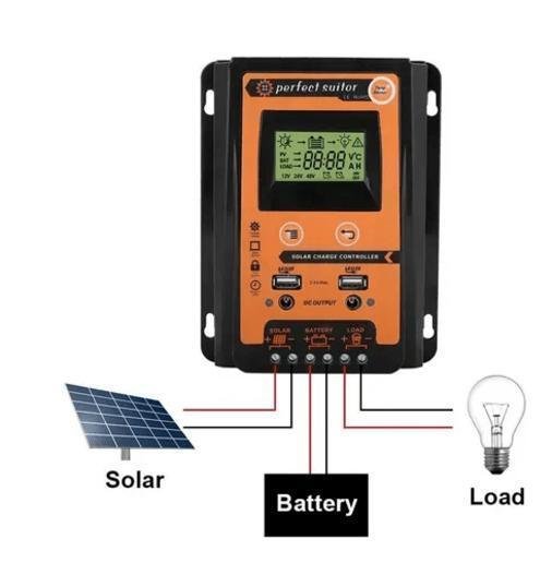 Controlador de Carga Solar 12v/24v 50a 600w/12v -1200w/24v - 5