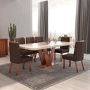 Ver imagem 1 de Sala de Jantar 160x80 6 Cadeiras Bom Pastor Aurora