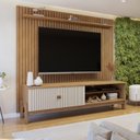 Ver imagem 1 de Rack com Painel Ripado Vitória para Tv até 55 Polegadas 2 Portas MDF Frisado