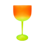 6 Taças Gin Degradê Bicolor Fosco Acrílico 550 Ml:Verde/Laranja Neon - 1