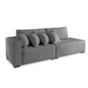 Ver imagem 2 de Sofá Toronto 2,10m Linho Cinza com Almofadas Decorativas - Conforto Premium - Braço Direito ou Esque